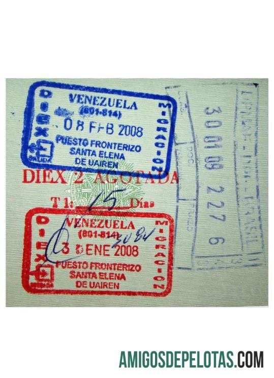 SELO DE VISTO PARA VENEZUELA exemplo real